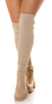 Sexy Fashionista Overknees barva BEIGE velikost 40