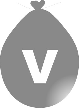 Balónek písmeno V stříbrné balonky.cz Balónek písmeno V stříbrné balonky.cz