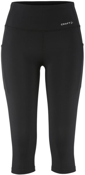 Běžecké 3/4 kalhoty CRAFT Essence Capri 3 - černé Velikost textilu: XS