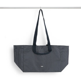 HAY Taška Grid Weekend Bag S Dark Blue, modrá barva, textil