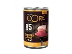 Wellness Core Dog 95% Protein Adult kuře+kachna a mrkev 400g / Konzerva pro psy (076344118596)
