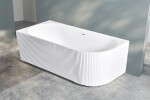 Erga Marina, rohová volně stojící vana 150x75 cm + odtoková zátka, levá, bílá lesklá, ERG-MARINA-150075L-WH-WH