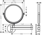 AXOR - Universal Circular Kosmetické nástěnné zrcátko, chrom 42849000