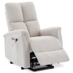 Polohovací křeslo, elektrické zabudované ovládání, béžová, látka, TV-929 CRM2