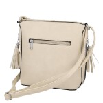 Trendy dámská koženková crossbody kabelka Lída, krémová