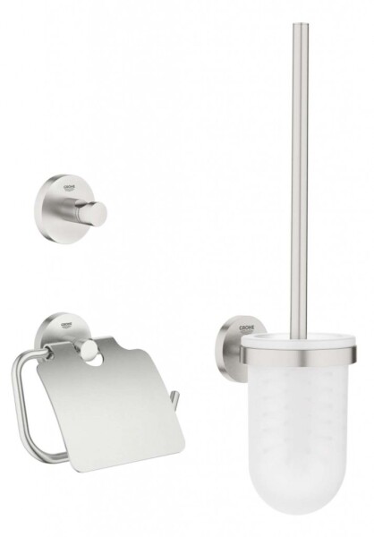 GROHE - Essentials Sada doplňků pro toaletu 3 v 1, supersteel 40407DC1