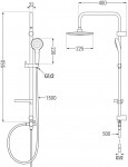 MEXEN/S - X05 černá sprchový sloup 798050591-70