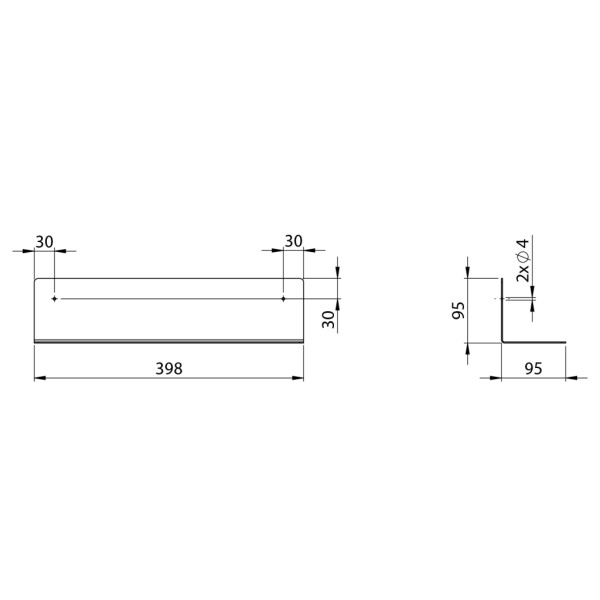 AQUALINE - Police 398x95x95, černá mat 33216