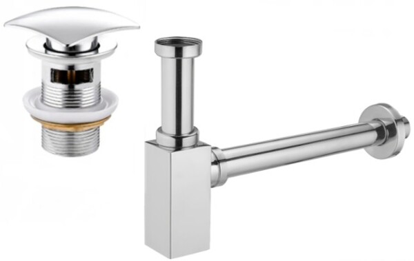 MEXEN/S - Umyvadlový sifon s výpustí click-clack s přepadem, chrom 7992660-00