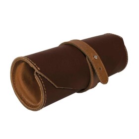 Kožené pouzdro na pera ONLINE Pen Roll hnědé 19 cm