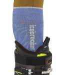 Pánské merino lyžařské ponožky ICEBREAKER Mens Ski+ Medium OTC Mountain Contour, Brilliant/Ether/Baja velikost: 47-49 (XL)