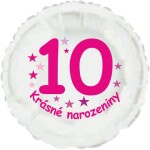 Krásné 10. narozeniny fóliový balónek kruh pro holky Balonky.cz Krásné 10. narozeniny fóliový balónek kruh pro holky Balonky.cz