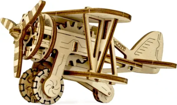 WOODEN CITY 3D Dřevěné puzzle Dvouplošník