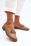Kožené dámské lakované mokasíny Laura Messi 2760 hnědé 36