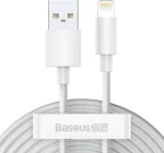 Baseus TZCALZJ-02 Sada kabelů USB-A (M) - Lightning (M) 1.5 m bílá / 2ks / 12W (TZCALZJ-02)