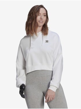 Bílá dámská cropped mikina kapucí adidas Originals Dámské