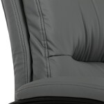 Kancelářské křeslo, šedá ekokůže, taštičkové pružiny, kovový kříž, kolečka na tvrdé podlahy