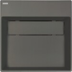 DEANTE - Correo antracit Granitové umyvadlo na desku, s krycí deskou CQR_TU4M