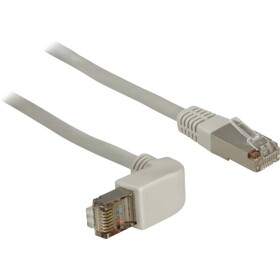 Delock 83515 RJ45 síťové kabely, propojovací kabely CAT 5e S/FTP 1.00 m šedá 1 ks - Delock 83515 RJ45 Cat.5e SFTP pravoúhlý / přímý, 1m