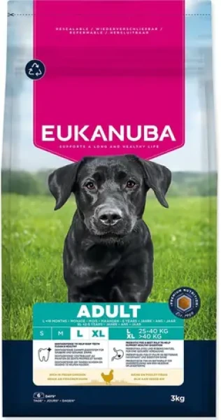 Eukanuba Adult Large / Granule / pro dospělé psy velkých a obřích plemen / kuřecí / 3 kg (1724-229478)