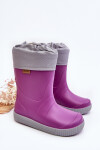 Dětské holinky s vycpávkou Snow Wave Gokids 981 fialové 28/29