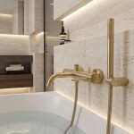 REA - Sprchová hlavice JS-018 BRUSH GOLD REA-07052