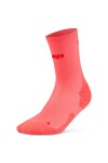 CEP pánské běžecké kompresní vysoké ponožky ULTRALIGHT 4.0 - neon coral/red Velikost: V (Vel. chodidla 45-48)