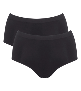 Dámské kalhotky GO Sense Highwaist 2P - BLACK - černé 0004 - SLOGGI BLACK XL