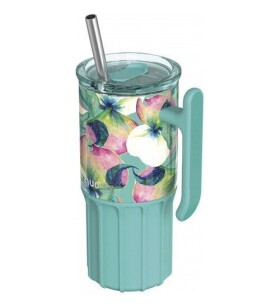 Nerezový termohrnek s brčkem Umi Waterfall Garden 720ml