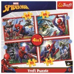 Trefl Puzzle Hrdinný Spiderman 4v1 (35,48,54,70 dílků) - Trefl