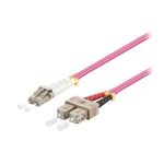 XtendLan FO patch LC-SC / Optický patch kabel / Multimode 50/125 OM4 / Duplex / 10 m / LS0H (FOP-LCSC-D-10-50-OM4)