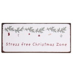 Ib Laursen Dekorativní plechová cedule Christmas Zone, multi barva, kov