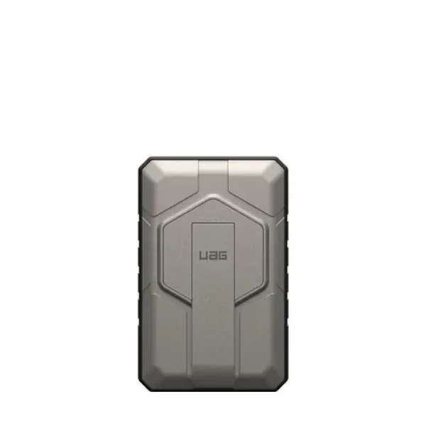 UAG Rugged PowerBank MagSafe Kickstand titanová BULK / Powerbanka / 10000 mAh / USB-C 20W / bezdrátové 10W (9B4411114036)