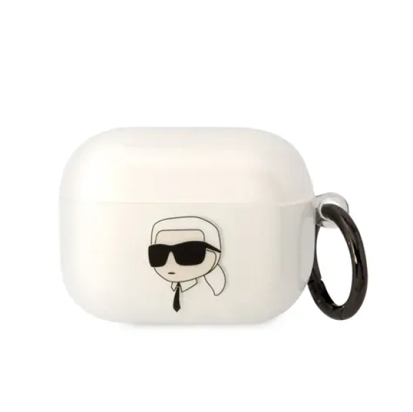 Karl Lagerfeld 3D Logo NFT Karl Head TPU Pouzdro pro Airpods Pro KLAPHNIKTCT