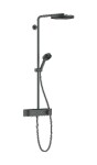 HANSGROHE - Pulsify S Sprchový set s termostatem, průměr 26 cm, 3 proudy, kartáčovaný černý chrom 24220340