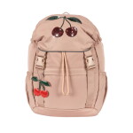 Konges Sløjd Školní batoh Cherry s pláštěnkou a vakem 12 l, růžová barva, textil