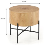 Konferenční stolek Wald (45x45 cm, dub)