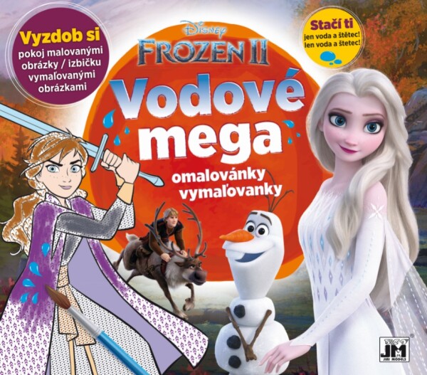 Jiri Models, 2643-1, kreslení vodou/vodní omalovánky XXL, Ledové království 2/Frozen