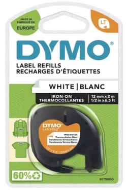 Dymo LetraTag Iron-On páska černá / Páska do tiskárny štítků / žehlicí na textil / nylonová / 2 m (S0718850)