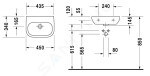 DURAVIT - D-Code Umývátko 450x360 mm, bez otvoru pro baterii, alpská bílá 07074500702