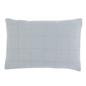 Chic Antique Prošívaný povlak na polštář Aix Vintage Sky Blue 60 × 40 cm, modrá barva, textil