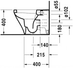 DURAVIT - DuraStyle Stojící WC, s WonderGliss, bílá 21500900001