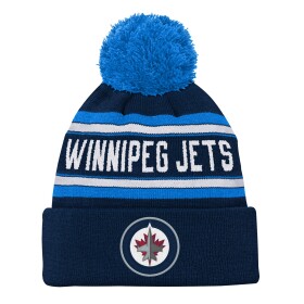 Outerstuff Dětská Zimní Čepice Winnipeg Jets Jacquard Cuffed Knit With Pom