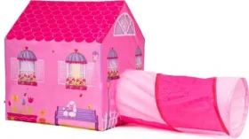 ECOTOYS Dětský stan na hraní s tunelem Domeček (8326)