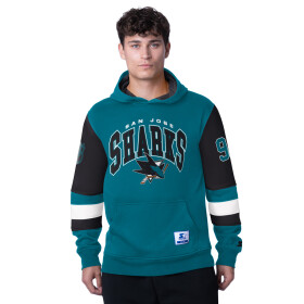 Starter Pánská Mikina San Jose Sharks END ZONE Fleece Hoodie Velikost: