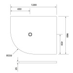 POLYSAN - FLEXIA vanička z litého mramoru čtvrtkruh, s možností úpravy rozměru, 120x90cm, R550, pravá 91391