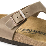 Dámské žabky Birkenstock Gizeh Oiled Leather Tabacco Brown Narrow (0943813) dámské 36