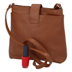Dámská kožená crossbody kabelka Lara sweet, hnědá