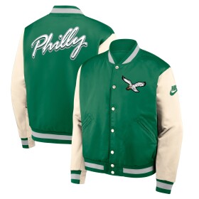 Nike Pánská bunda Philadelphia Eagles NFL Rewind Legacy Bomber Cream Velikost: L