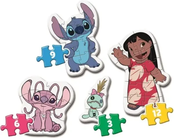 CLEMENTONI Moje první puzzle Stitch 4v1